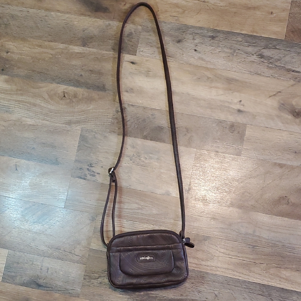 New Multisac Brown Leather Crossbody Bag